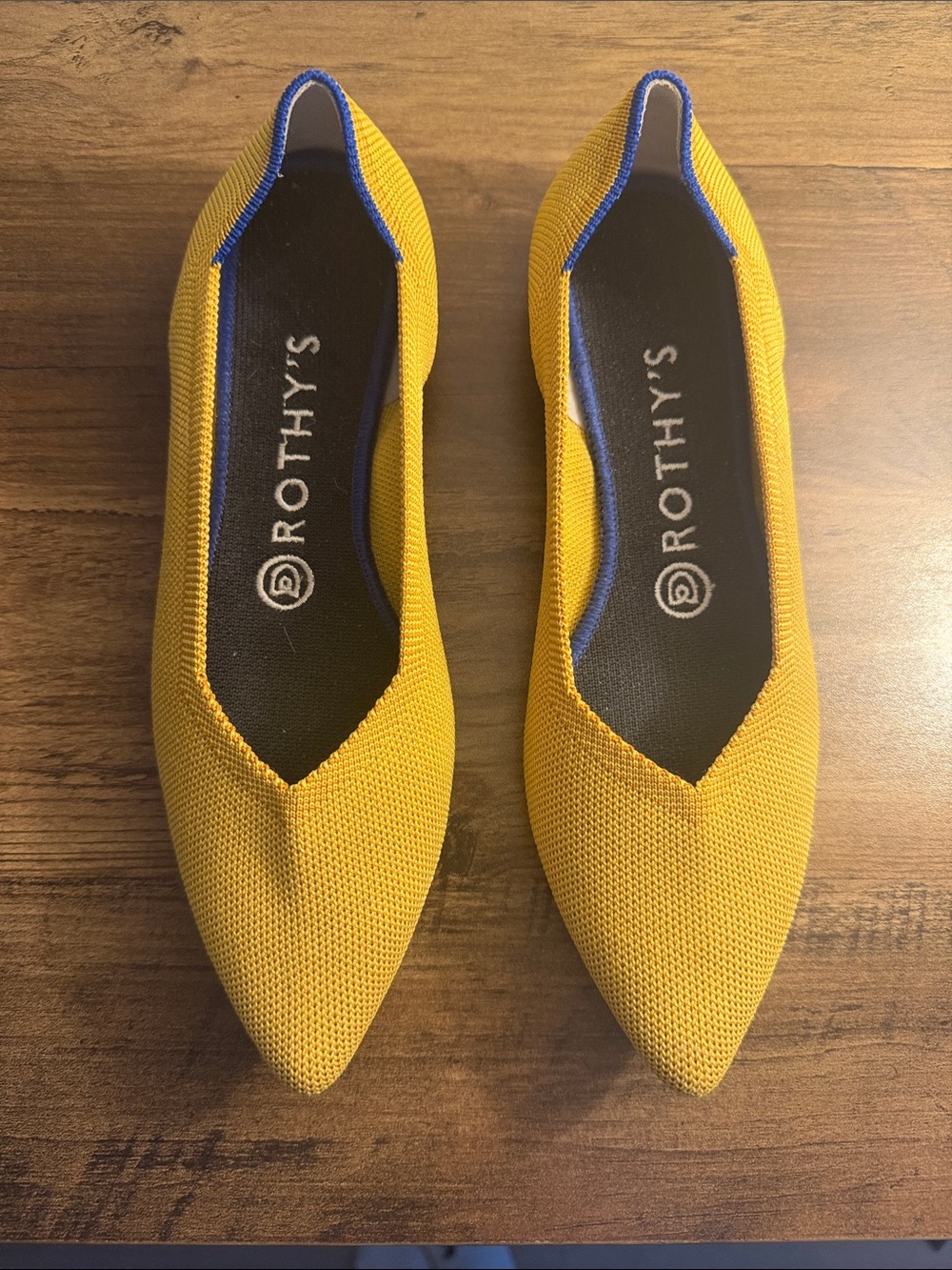 Rothy's Women's Yellow Pointed Knit Flats